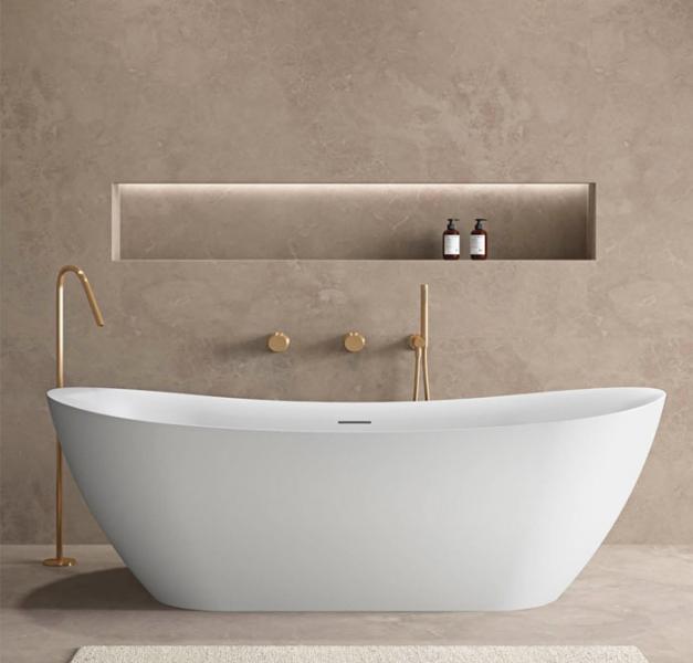 Kriss Noble fritstående badekar - Mat hvid
