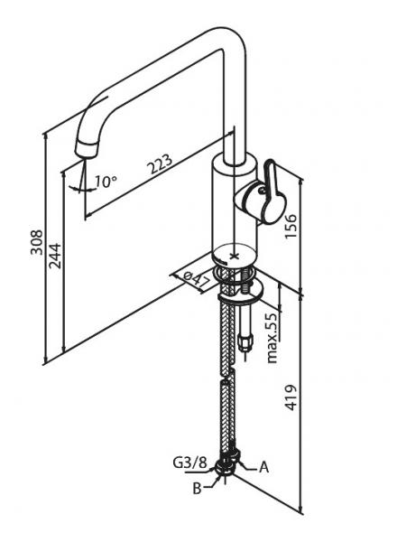 Damixa Silhouet køkkenarmatur - Krom Damixa Silhouet køkkenarmatur - Krom