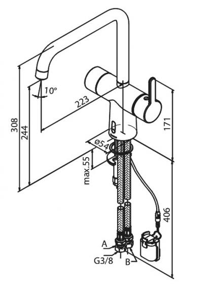 Damixa Silhouet Touchless køkkenarmatur - Børstet messing Damixa Silhouet Touchless køkkenarmatur - Børstet messing