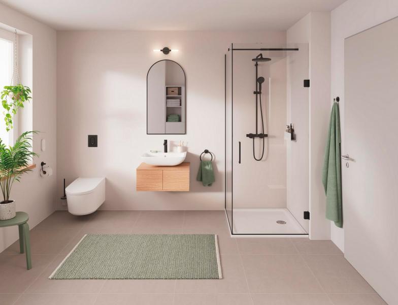 Grohe Vitalio Start System 250 komplet brusesystem - Mat sort Grohe Vitalio Start System 250 komplet brusesystem - Mat sort