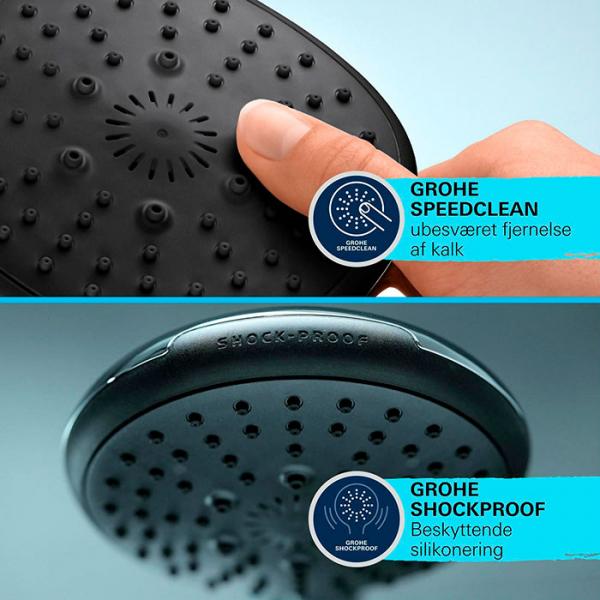 Grohe Vitalio Comfort 110 brusesæt 3 sprays m/Water Saving Grohe Vitalio Comfort 110 brusesæt 3 sprays m/Water Saving