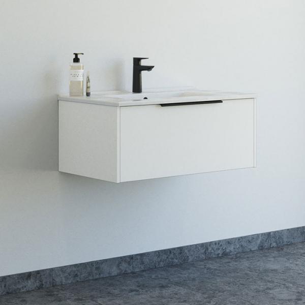 Dansani Mido+ Classic 81 møbelsæt m/Amber vask og 1 skuffe - Mat hvid Dansani Mido+ Classic 81 møbelsæt m/Amber vask og 1 skuffe - Mat hvid