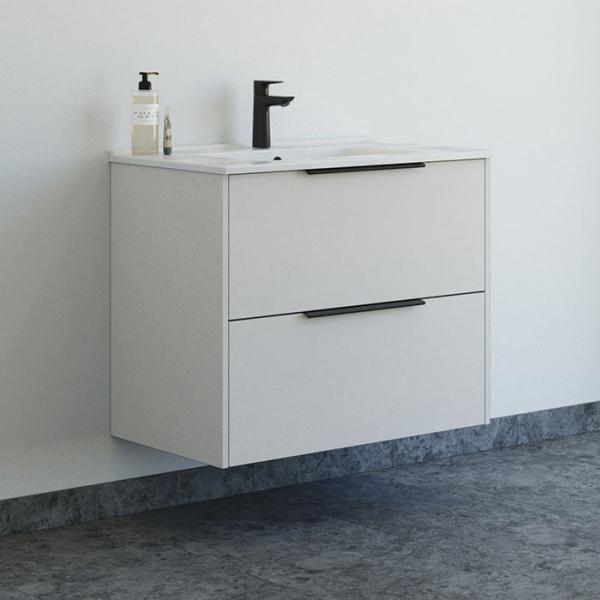 Dansani Mido+ Classic 81 møbelsæt m/Amber vask og 2 skuffer - Mat sand Dansani Mido+ Classic 81 møbelsæt m/Amber vask og 2 skuffer - Mat sand