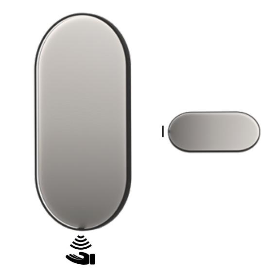 Sanibell Ink SP28 ovalt spejl m/lys, varme og sensor 40 x 80 cm - Børstet metal sort Sanibell Ink SP28 ovalt spejl m/lys, varme og sensor 40 x 80 cm - Børstet metal sort