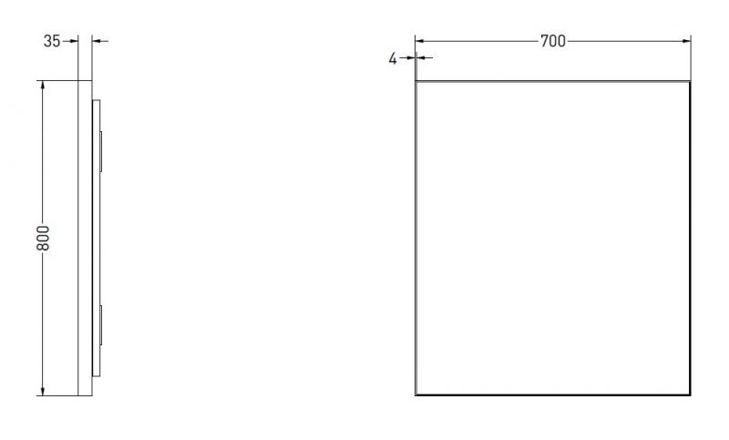 Sanibell Ink SP32 firkantet spejl m/backlight, varme og sensor 70 x 80 cm - Mat hvid Sanibell Ink SP32 firkantet spejl m/backlight, varme og sensor 70 x 80 cm - Mat hvid