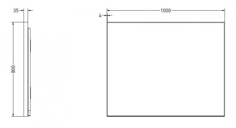 Sanibell Ink SP32 firkantet spejl m/backlight, varme og sensor 100 x 80 cm - Børstet mat guld Sanibell Ink SP32 firkantet spejl m/backlight, varme og sensor 100 x 80 cm - Børstet mat guld