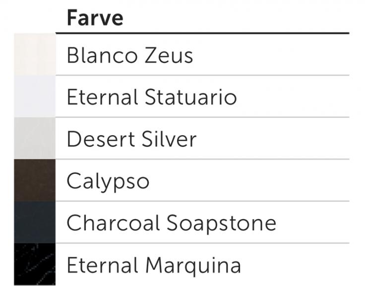 Dansani Silestone bordplade 160 cm - Eternal Statuario