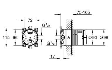 Grohe Cube SmartControl 310 komplet brusesystem m/SmartActive brus til indbygning - Børstet Hard Graphite Grohe Cube SmartControl 310 komplet brusesystem m/SmartActive brus til indbygning - Børstet Hard Graphite