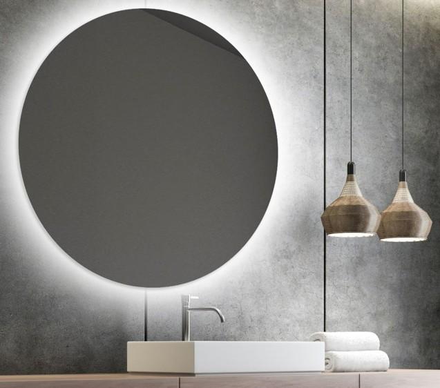 Puk rundt spejl m/backlight og varme - Ø80 cm Puk rundt spejl m/backlight og varme - Ø80 cm