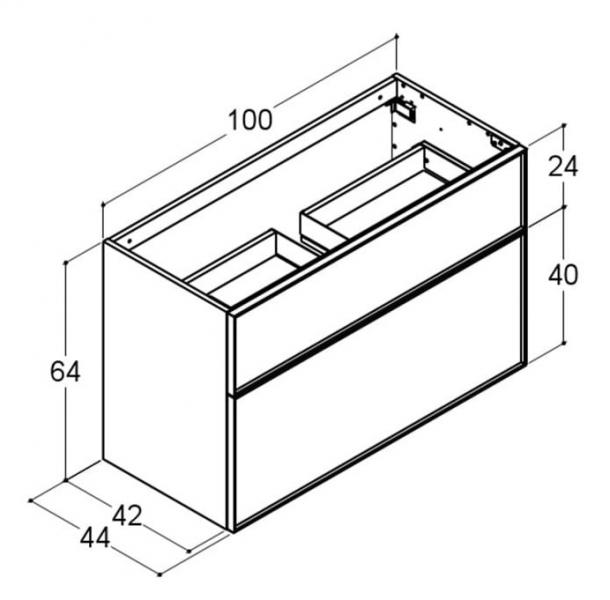 Dansani Luna Urban 100 møbelsæt m/Kantate vask og håndklædeholder - Høj - Valgfri farve/sort ramme Dansani Luna Urban 100 møbelsæt m/Kantate vask og håndklædeholder - Høj - Valgfri farve/sort ramme