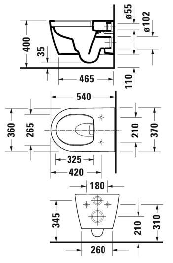 Duravit Soleil by Starck HygieneGlaze eksklusiv vægtoiletpakke Duravit Soleil by Starck HygieneGlaze eksklusiv vægtoiletpakke