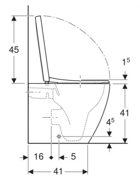 Geberit iCon BTW mat hvid gulvtoilet m/hvid Monolith cisterne Geberit iCon BTW mat hvid gulvtoilet m/hvid Monolith cisterne