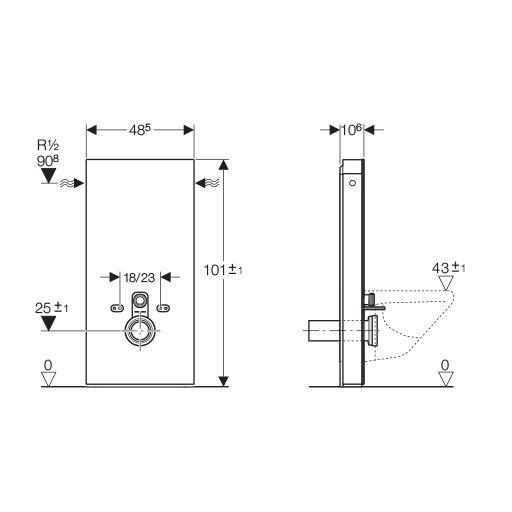 Geberit Monolith Plus cisterne til væghængt toiletskål - Hvid Geberit Monolith Plus cisterne til væghængt toiletskål - Hvid
