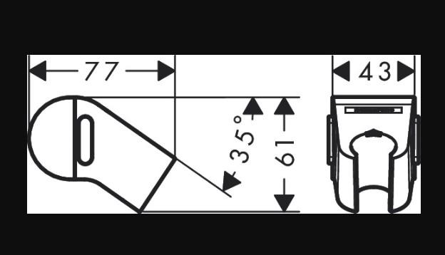 Hansgrohe WallStoris brusestang m/holder - Kan limes - Mat sort Hansgrohe WallStoris brusestang m/holder - Kan limes - Mat sort