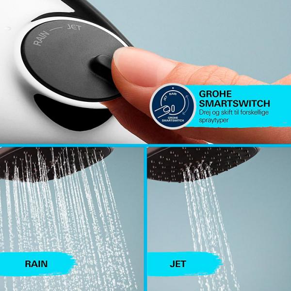 Grohe Vitalio Comfort 110 håndbruser 2 sprays inkl. bruseslange Grohe Vitalio Comfort 110 håndbruser 2 sprays inkl. bruseslange