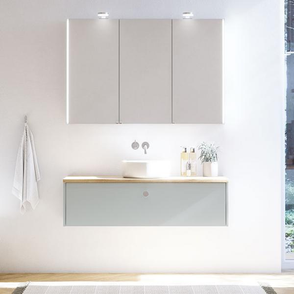 Dansani Luna Classic 120 møbelsæt m/Circle bowlevask og skuffe - Valgfri farve