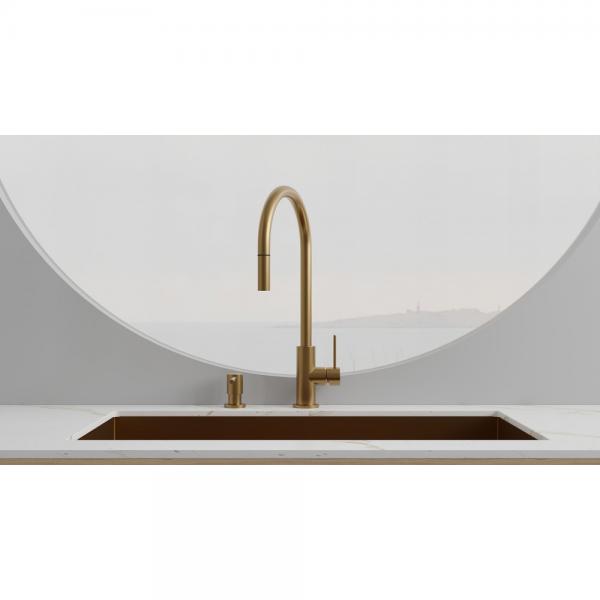 Primy Accent Køkkenarmatur m/udtræk - Guld/Sand Primy Accent Køkkenarmatur m/udtræk - Guld/Sand