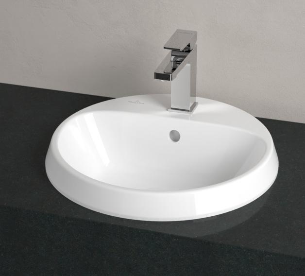 V&B Architectura Ø45 håndvask t/nedfældning - Med overløb - 1 hanehul V&B Architectura Ø45 håndvask t/nedfældning - Med overløb - 1 hanehul