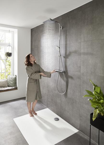 hansgrohe Crometta E 240 Showerpipe 1jet m/termostat - Krom