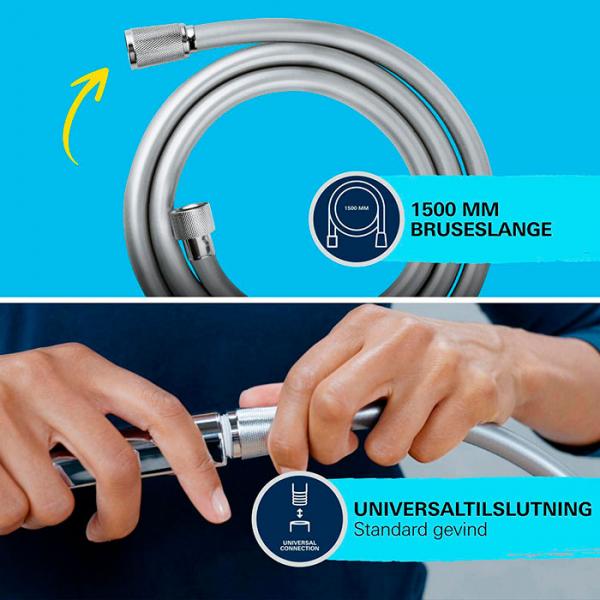 Grohe Vitalio Start 110 håndbruser 2 sprays inkl. bruseslange Grohe Vitalio Start 110 håndbruser 2 sprays inkl. bruseslange