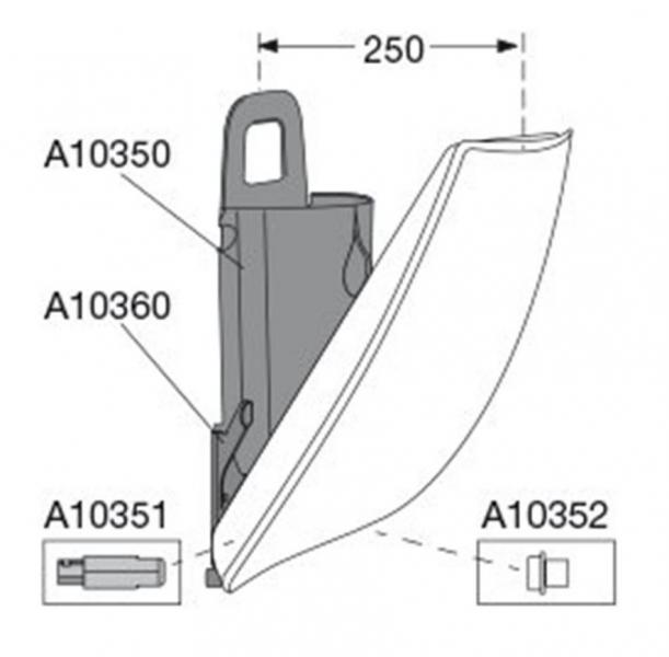 Pressalit væghængt toiletspand m/softopen - Hvid Pressalit væghængt toiletspand m/softopen - Hvid