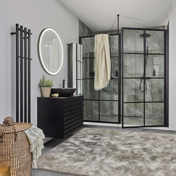 Cassøe Class 80 møbelsæt m/bowlevask - Sortbejdset eg/lameller Cassøe Class 80 møbelsæt m/bowlevask - Sortbejdset eg/lameller