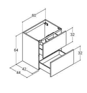 Dansani YOU Urban 100 møbelsæt m/Cube håndvask - Valgfri farve Dansani YOU Urban 100 møbelsæt m/Cube håndvask - Valgfri farve
