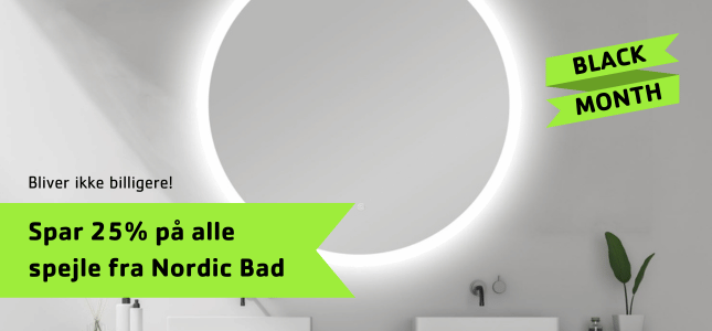 Spar 20% på alle spejle fra Nordic Bad